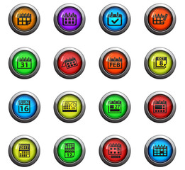 calendar icon set