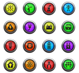 electricity icon set