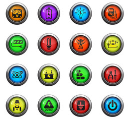 electricity icon set