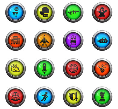 game genre icon set