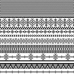 Ethnic seamless pattern with triangle and abstract geometric ornament. Tribal background texture. Native american navajo aztec pattern. Vector illustration hipster background.
