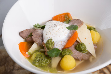 Traditional uzbek soup