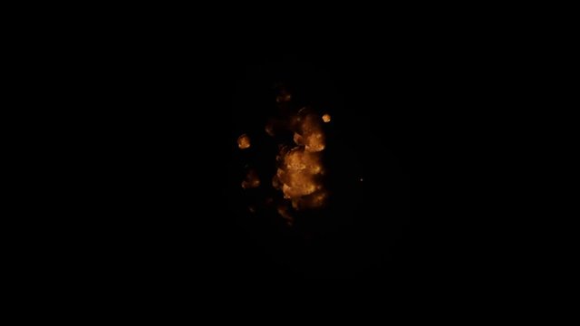 Realistic explosion and flames with alpha channel