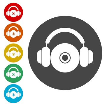 CD or DVD icon, Compact disk symbol