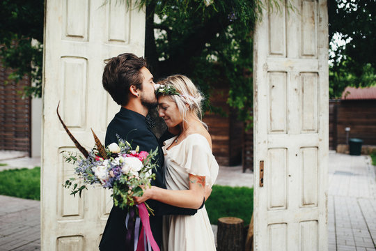Beautiful couple's wedding day