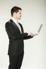 businessman with laptop