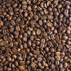 Roasted coffee beans background