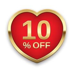 10% off silver badge, vector