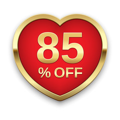 85% off silver badge, vector