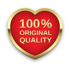 100% original quality golden badge, vector.