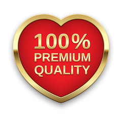 100% premium quality golden badge, vector.