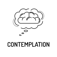 CONTEMPLATION Line icon