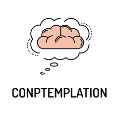 CONTEMPLATION Line icon