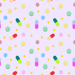 seamless pattern with tablets, flat style