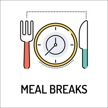 MEAL BREAKS Line Icon