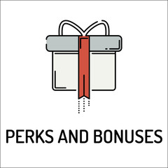 PERKS AND BONUSES Line icon