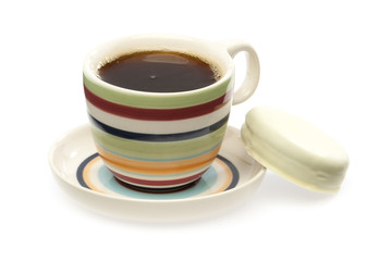 coffee with white cookie