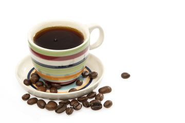 coffee with coffee beans