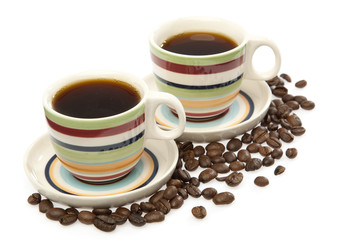 coffee with coffee beans