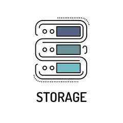 Fototapeta premium STORAGE Line icon