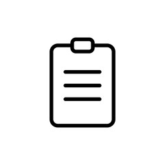 Fototapeta premium thin line clipboard icon on white background
