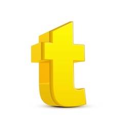 lowercase yellow letter T