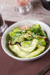 salad with salmon and avocado