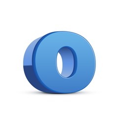 lowercase blue letter O