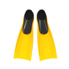Yellow Flippers Isolated © nerthuz