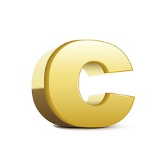 lowercase bronze letter C