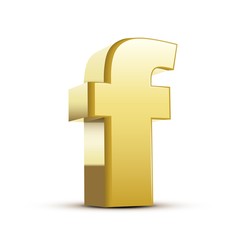 lowercase bronze letter F