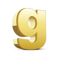 lowercase bronze letter G
