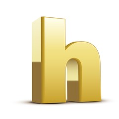 lowercase bronze letter H