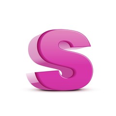 lowercase light pink letter S