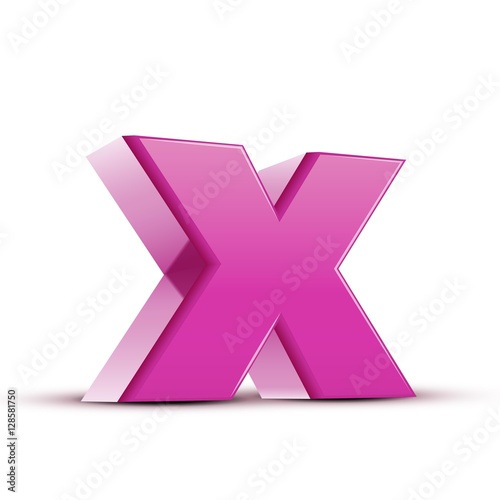 "lowercase light pink letter X" Stock image and royaltyfree vector