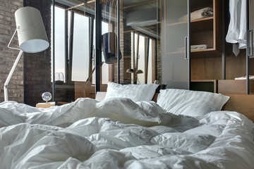 Bedroom in loft style