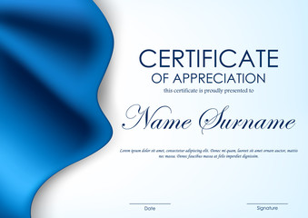 Fototapeta premium Certificate of appreciation template