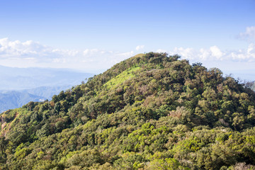 Fototapeta premium top of mountain with beautiful sky