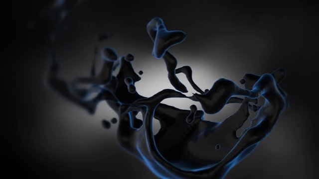 Slow Motion 3D Liquid Splash Animation