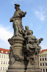 Statue of St. Ivo in Prague, Czech Republic