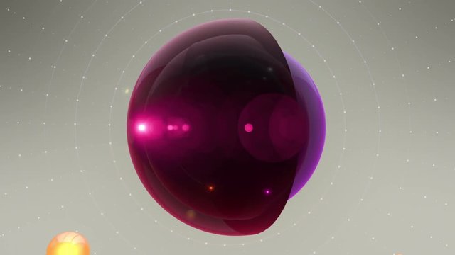 Abstract Cross Section Of Multiple Spheres With Particle Effects