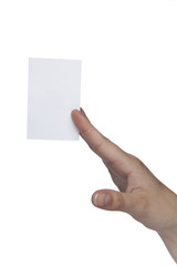Obraz premium pure white sheet between her fingers