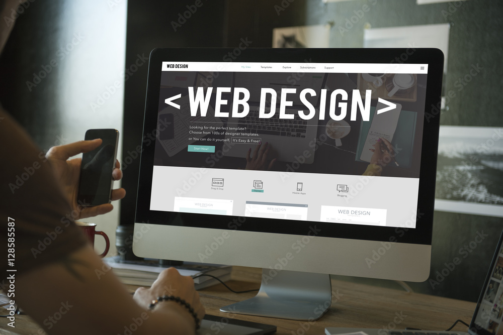 Canvas Prints web design digital media layout homepage page concept