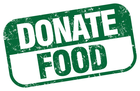 Donate food rubber stamp