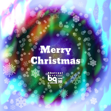 Abstract background snowflakes Merry Christmas