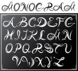 Monogram letters set