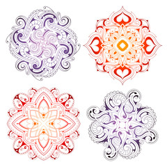 Mandala shape ornaments
