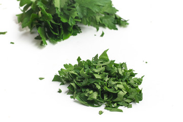 Chopped Parsley Leaves. Fresh Herbs