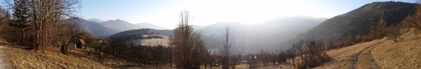 Vlkolinec village situated on the Slovak Liptov