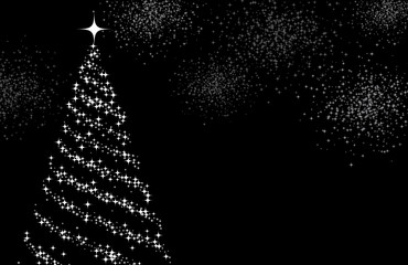 Gray background with Christmas tree.